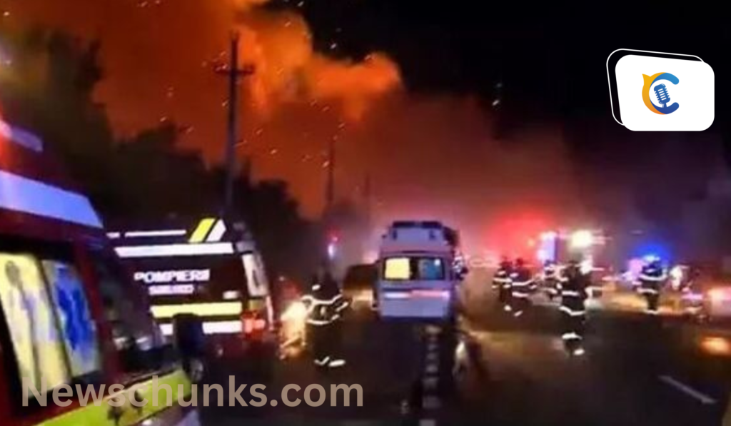 Massive explosion at Romania Fuel Station, Claim One Life and Leave Dozens Injured